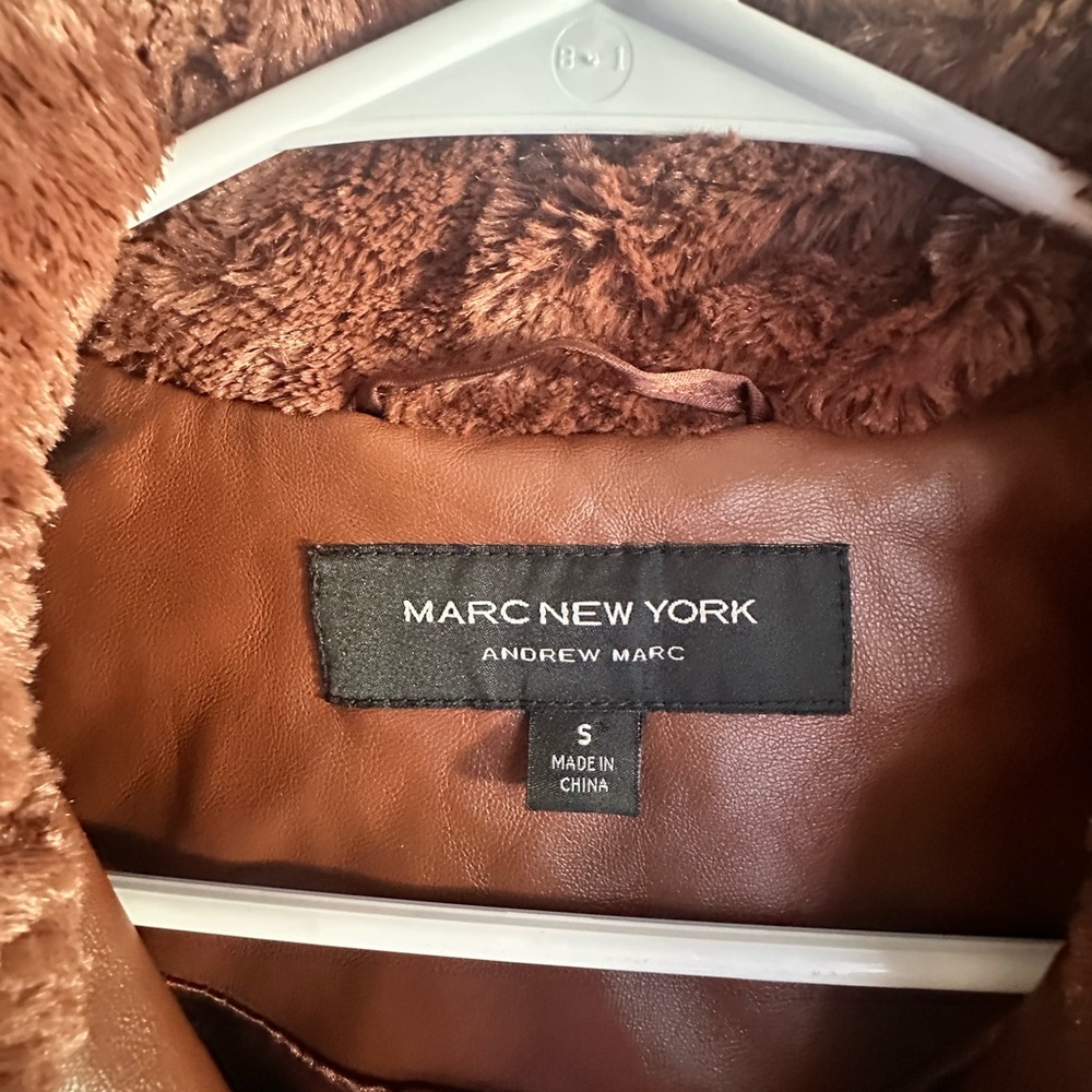 Marc New York Chocolate Faux Fur Vest - Picture 2 of 8